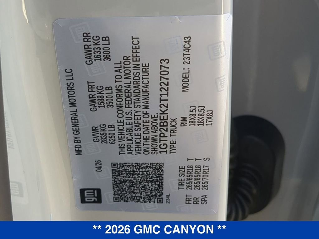 New 2026 GMC Canyon Elevation w/ Convenience Package AWD/4WD image 26