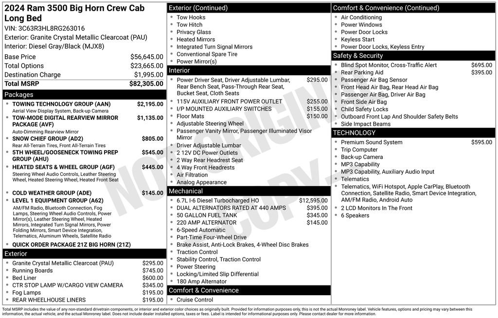 Used 2024 RAM 3500 Big Horn w/ Towing Technology Group image 8