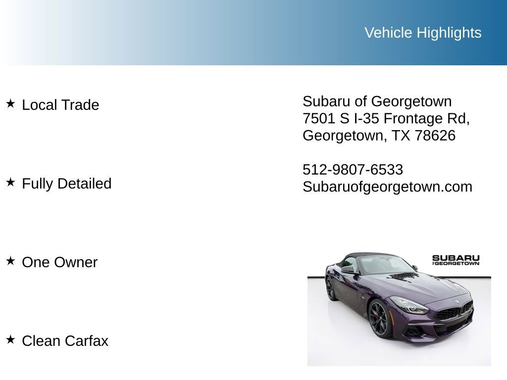 Used 2023 BMW Z4 M40i w/ Premium Package RWD image 10