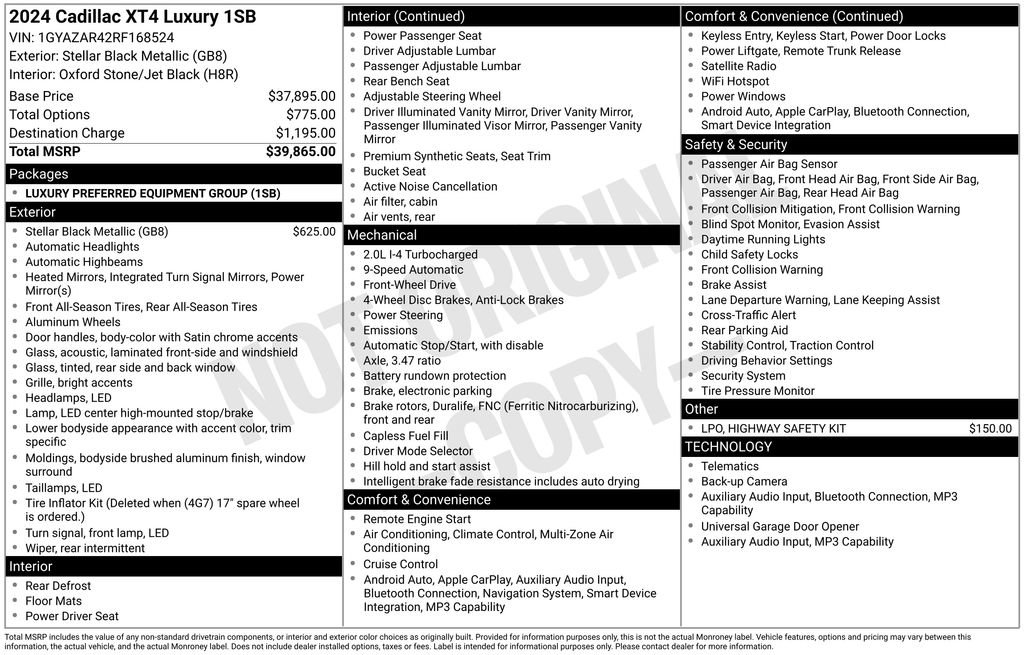 Certified 2024 Cadillac XT4 Luxury FWD image 3