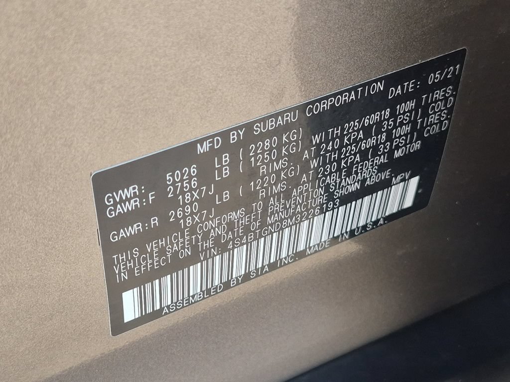 Used 2021 Subaru Outback Limited XT w/ Popular Package #2 AWD/4WD image 33