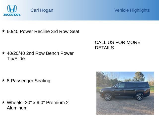 Used 2024 Jeep Wagoneer Series II w/ Flexible Seating Group RWD image 10