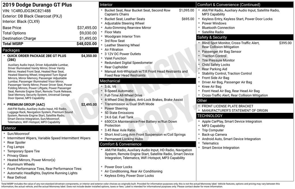 Used 2019 Dodge Durango GT AWD/4WD image 3
