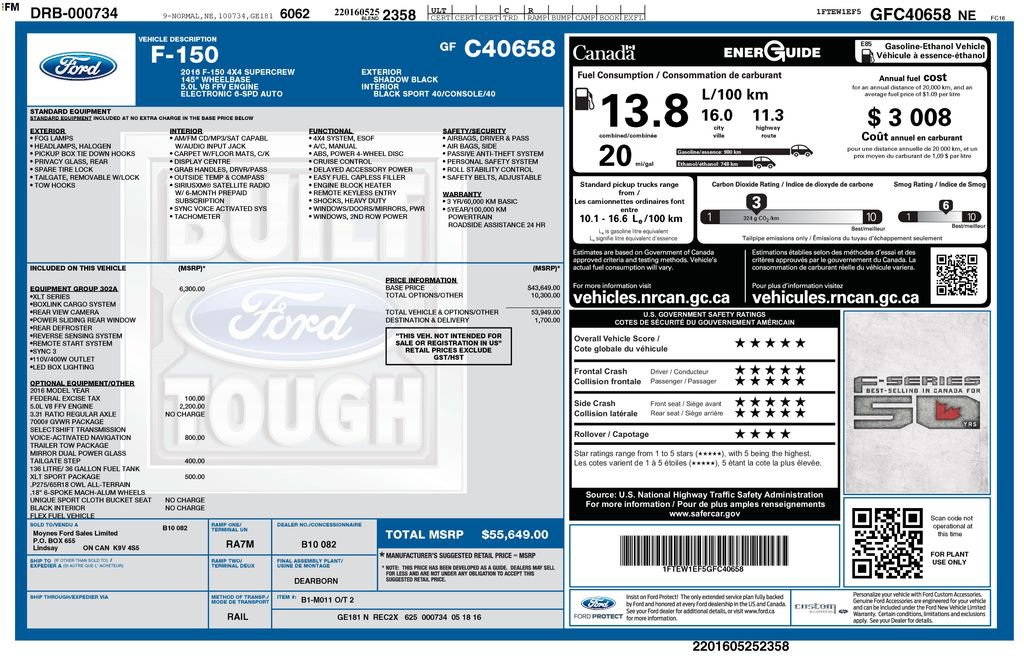 Used 2016 Ford F150 XLT w/ Equipment Group 302A Luxury AWD/4WD image 25