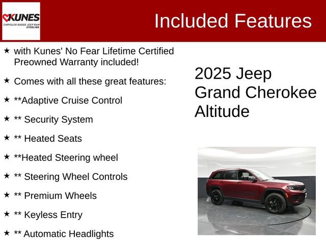 Used 2025 Jeep Grand Cherokee Altitude AWD/4WD image 2