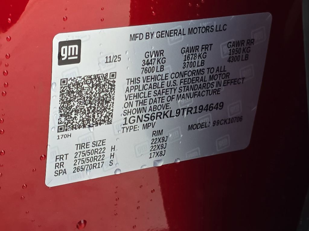 New 2026 Chevrolet Tahoe RST w/ Advanced Technology Package image 36