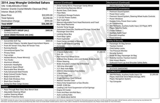 Used 2014 Jeep Wrangler Unlimited Sahara w/ Connectivity Group image 33