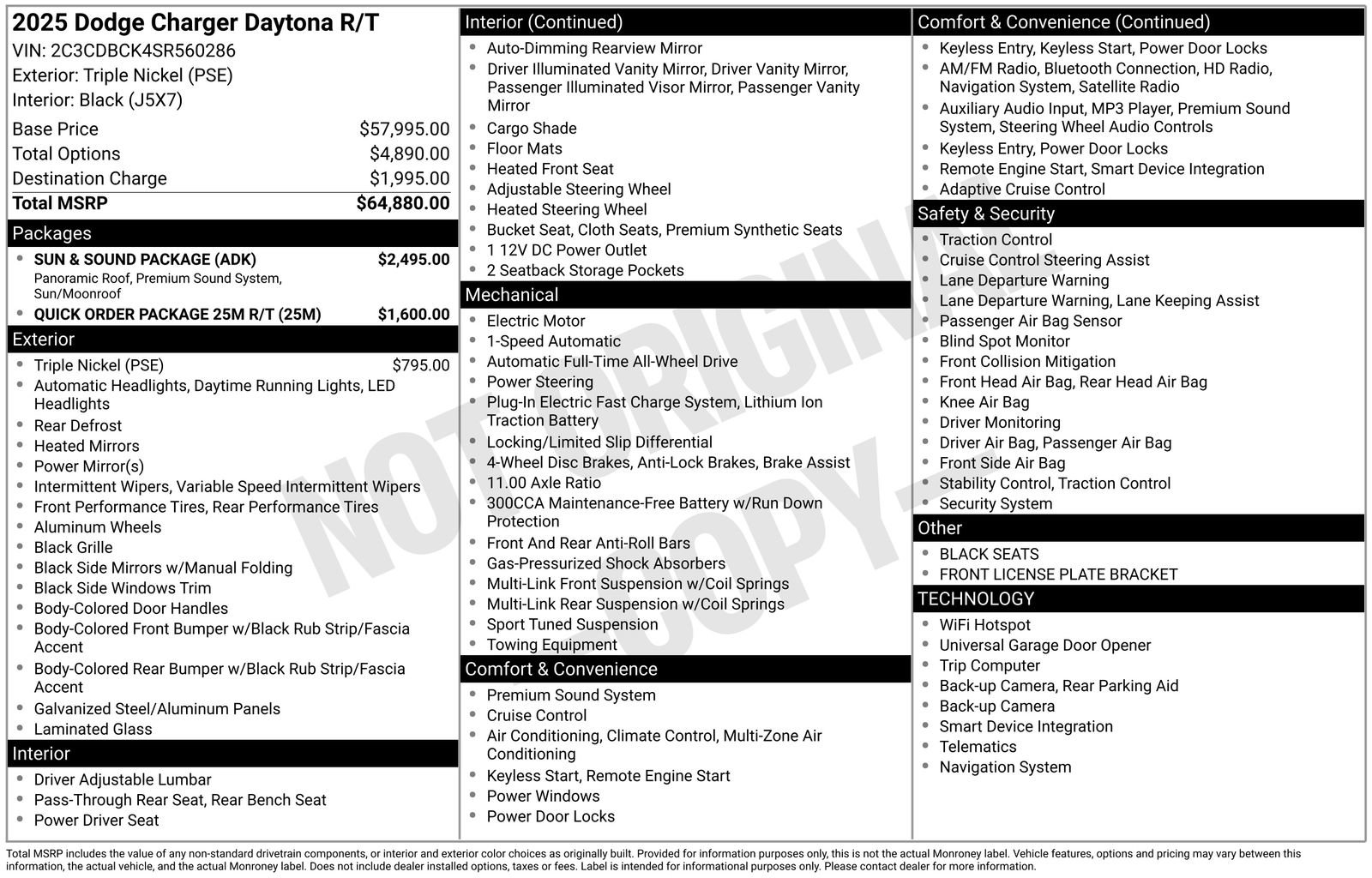 New 2025 Dodge Charger R/T w/ Sun & Sound Package image 4