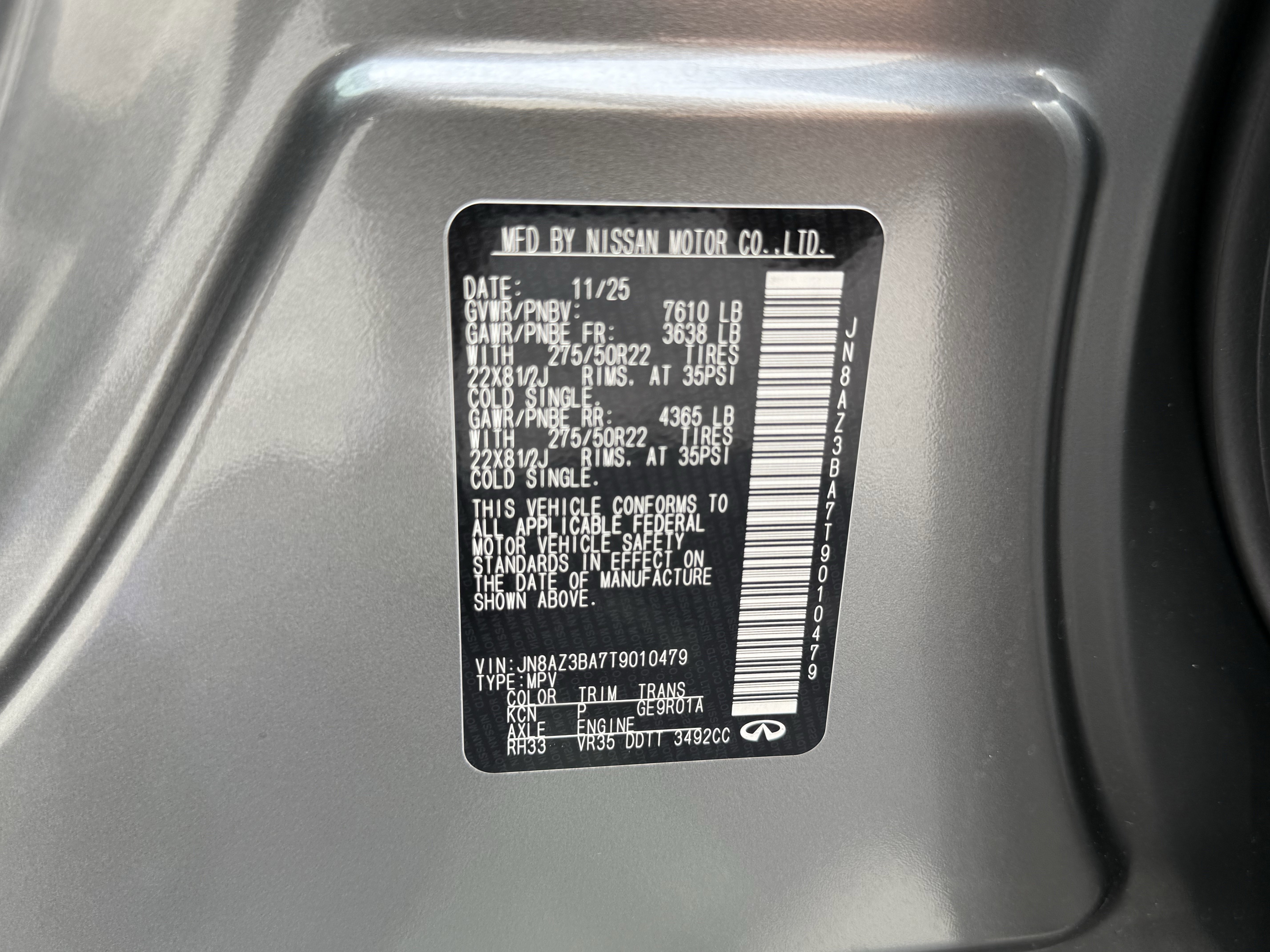 Certified 2026 INFINITI QX80 Luxe w/ Cargo Package image 29