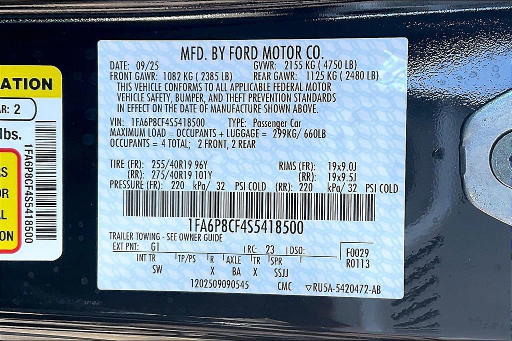 New 2025 Ford Mustang GT Premium w/ GT Performance Package image 13