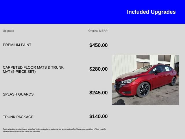 New 2025 Nissan Versa SR w/ Trunk Package image 13