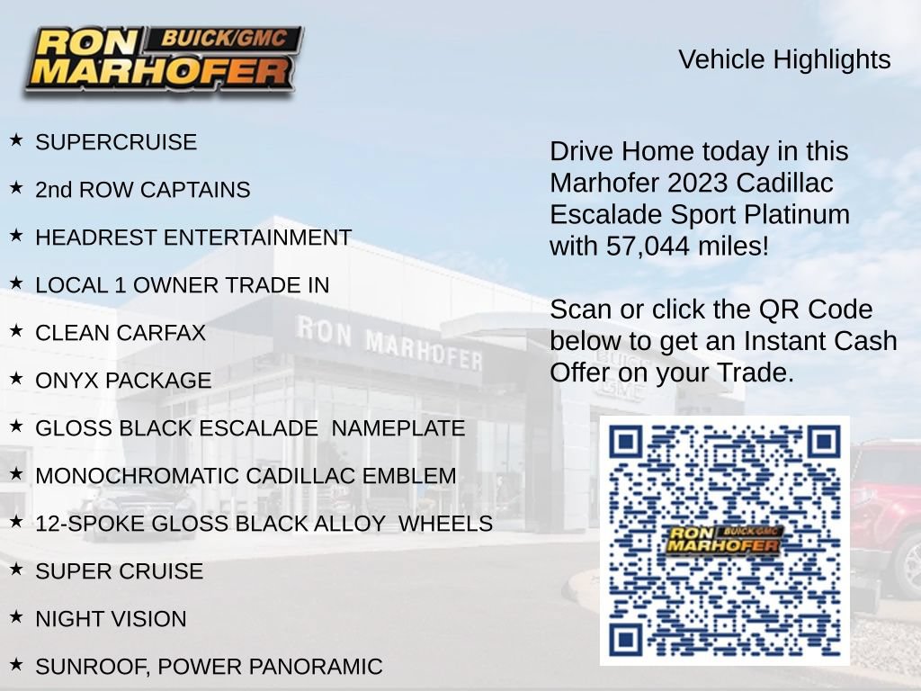 Used 2023 Cadillac Escalade Sport Platinum w/ LPO, ONYX Package AWD/4WD image 15