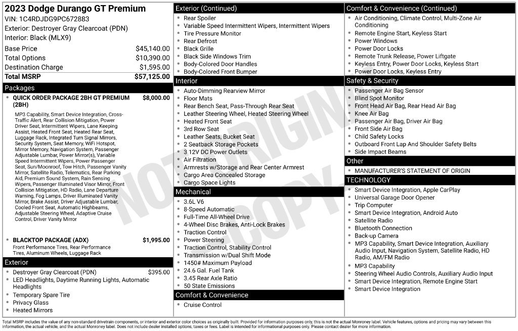 Certified 2023 Dodge Durango GT AWD/4WD image 13