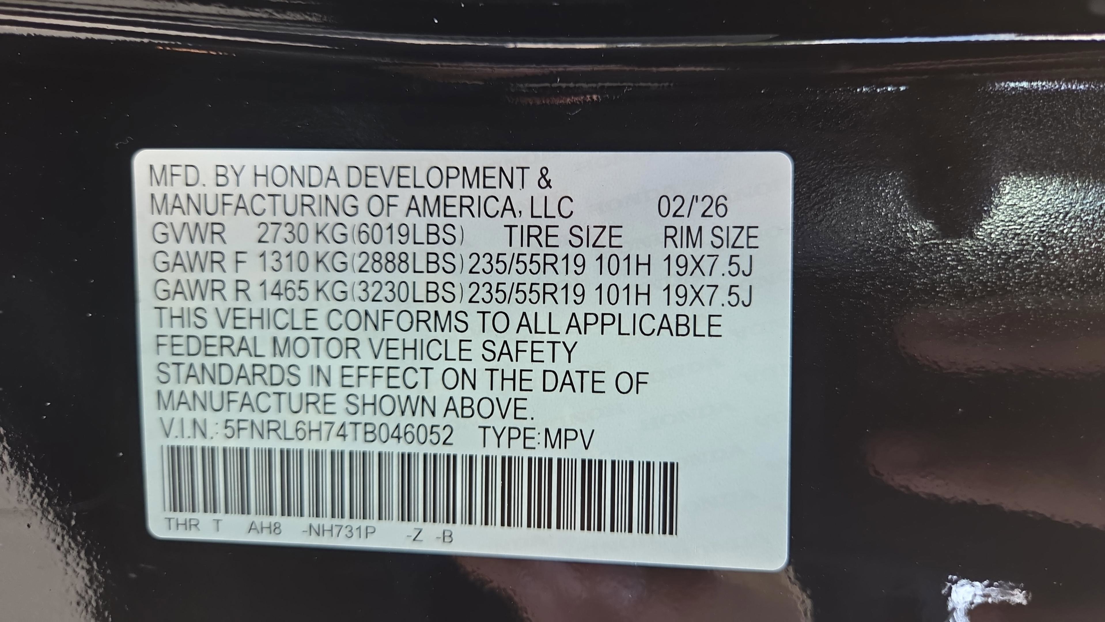 New 2026 Honda Odyssey Sport-L image 20