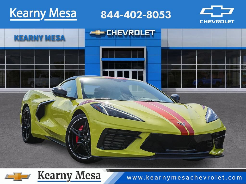 Used 2023 Chevrolet Corvette Stingray Coupe w/ Engine Appearance Package RWD image 1