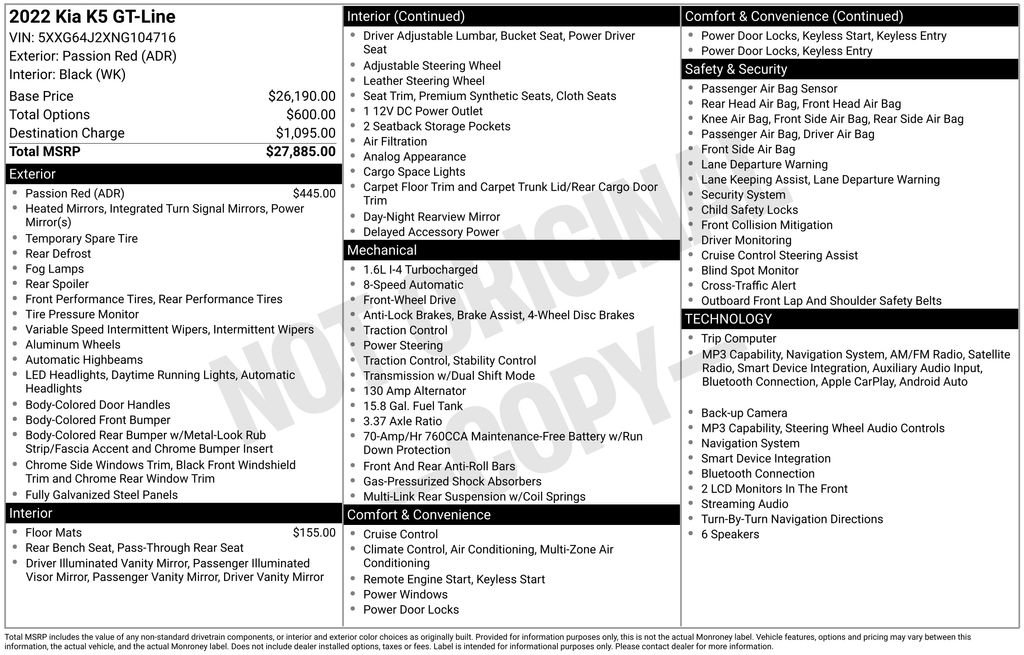Used 2022 Kia K5 GT-Line FWD image 32