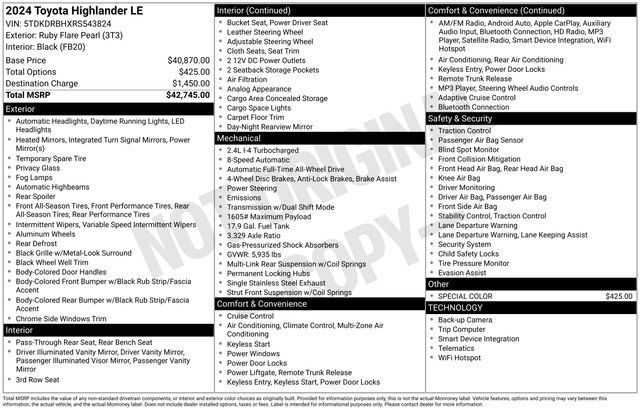 Used 2024 Toyota Highlander LE image 6