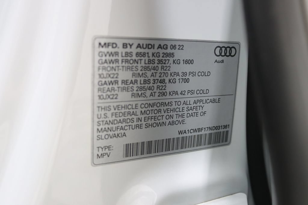 Used 2022 Audi SQ8 Prestige w/ Prestige Package AWD/4WD image 43