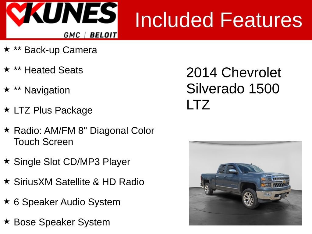 Used 2014 Chevrolet Silverado 1500 LTZ w/ LTZ Plus Package AWD/4WD image 2