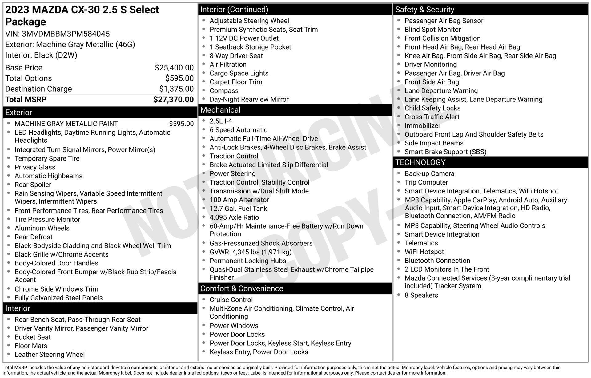 Certified 2023 MAZDA CX-30 AWD 2.5 S w/ Select Package image 40