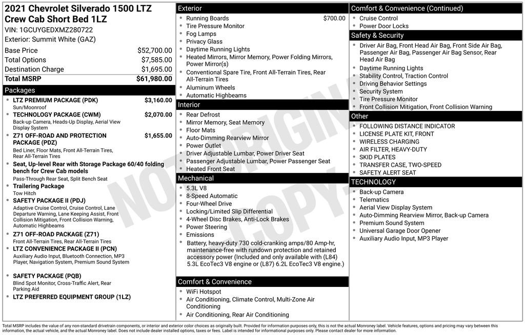 Certified 2021 Chevrolet Silverado 1500 LTZ w/ LTZ Premium Package image 4