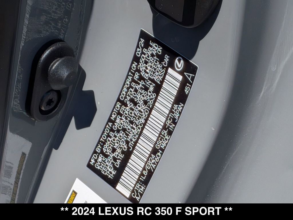 Used 2024 Lexus RC 350 F Sport AWD/4WD image 30