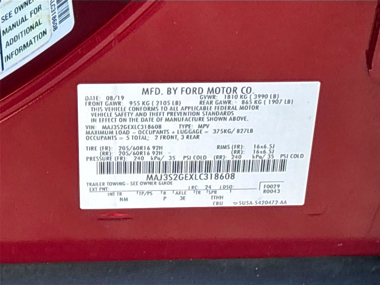 Used 2020 Ford EcoSport SE FWD image 31