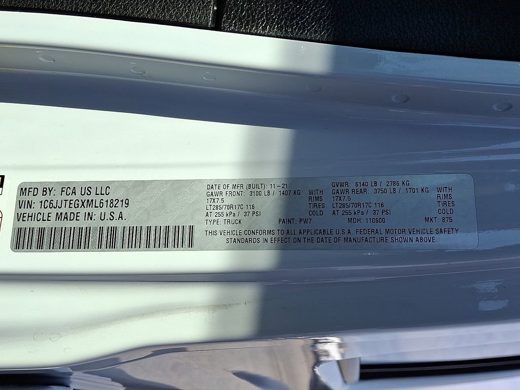 Certified 2021 Jeep Gladiator Mojave AWD/4WD image 28