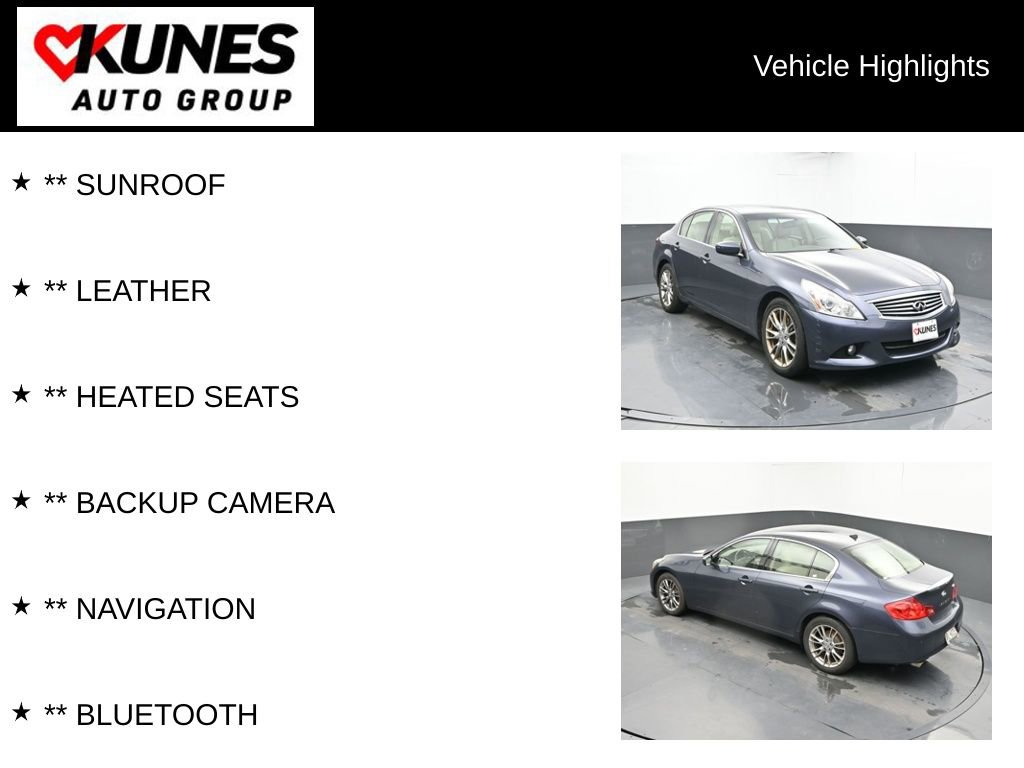 Used 2012 INFINITI G37 x Sedan w/ Premium Pkg AWD/4WD image 2