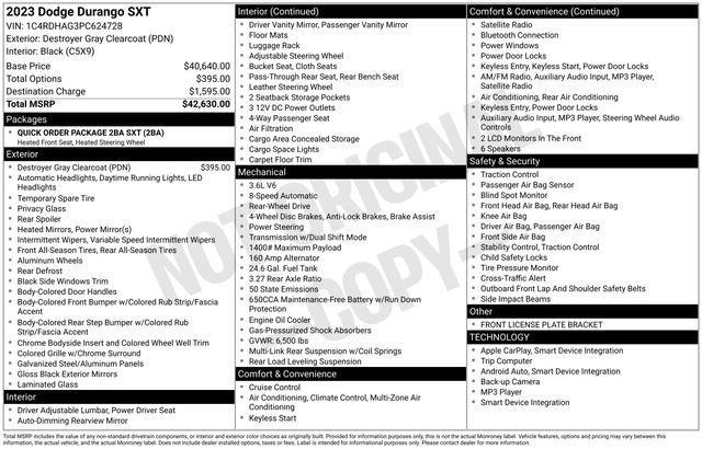 Used 2023 Dodge Durango SXT image 37