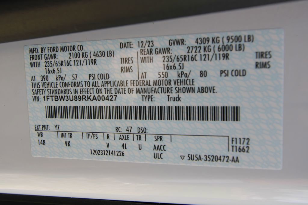 Used 2024 Ford Transit 350 148 High Roof Extended AWD image 36