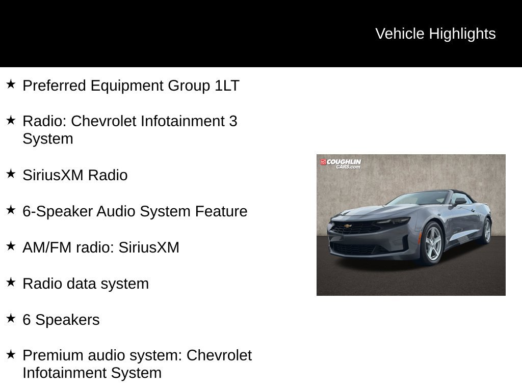 Used 2020 Chevrolet Camaro LT RWD image 2