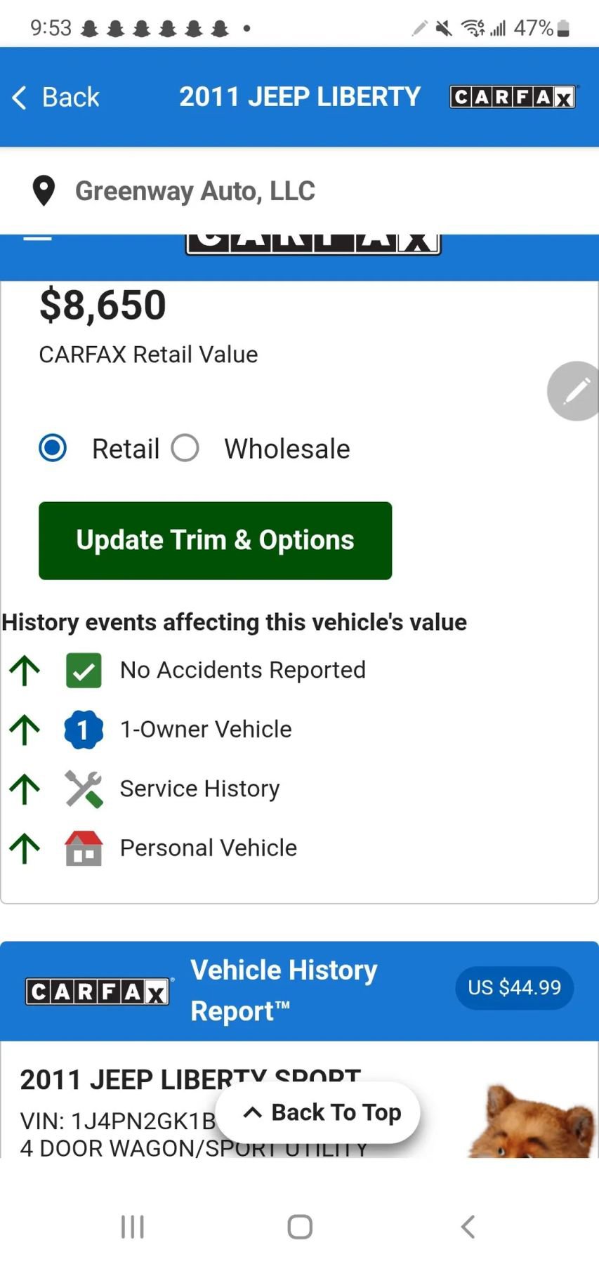 Used 2011 Jeep Liberty Sport AWD/4WD image 2