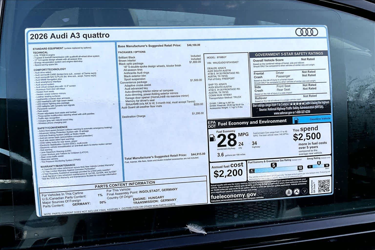New 2026 Audi A3 2.0T Premium AWD/4WD image 16