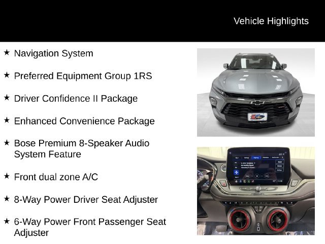 Certified 2024 Chevrolet Blazer RS w/ Driver Confidence II Package AWD/4WD image 16