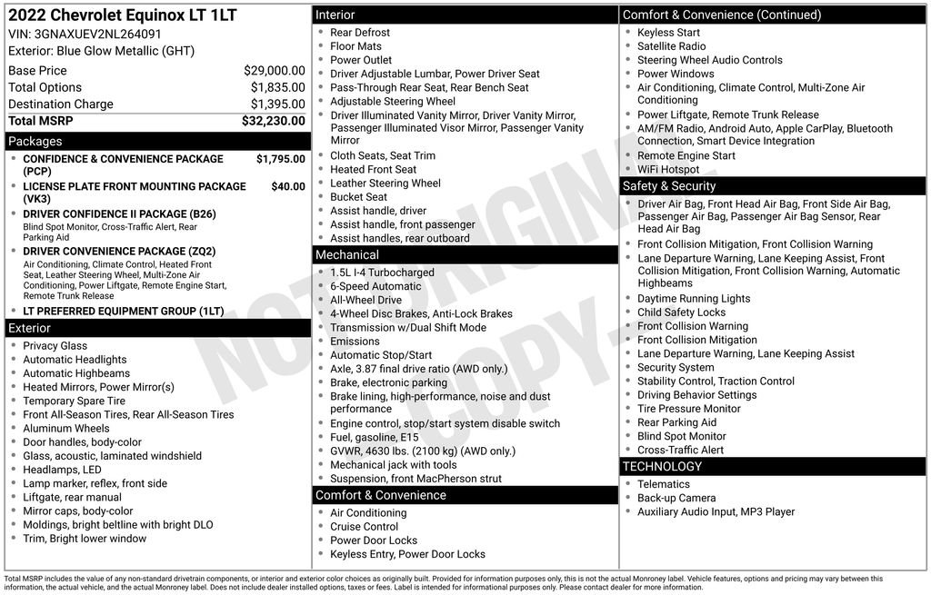 Used 2022 Chevrolet Equinox LT image 2