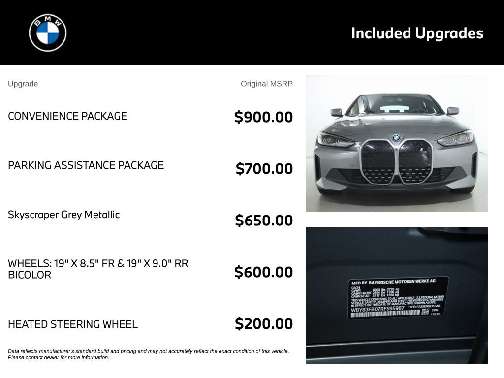 Used 2024 BMW i4 xDrive40i w/ Convenience Package AWD/4WD image 4