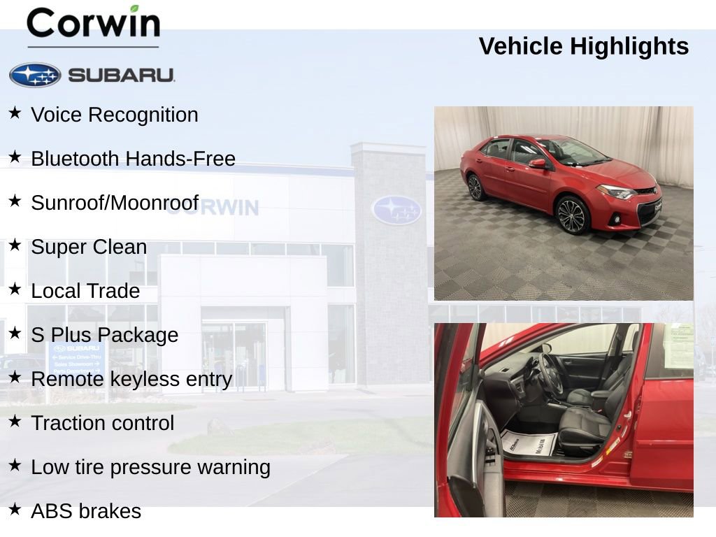 Used 2014 Toyota Corolla S image 11