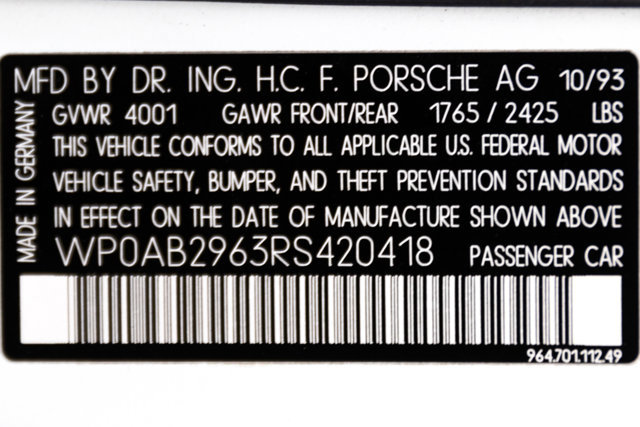 Used 1994 Porsche 911 Carrera 4 image 90