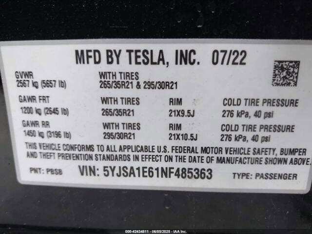Used 2022 Tesla Model S Plaid image 9