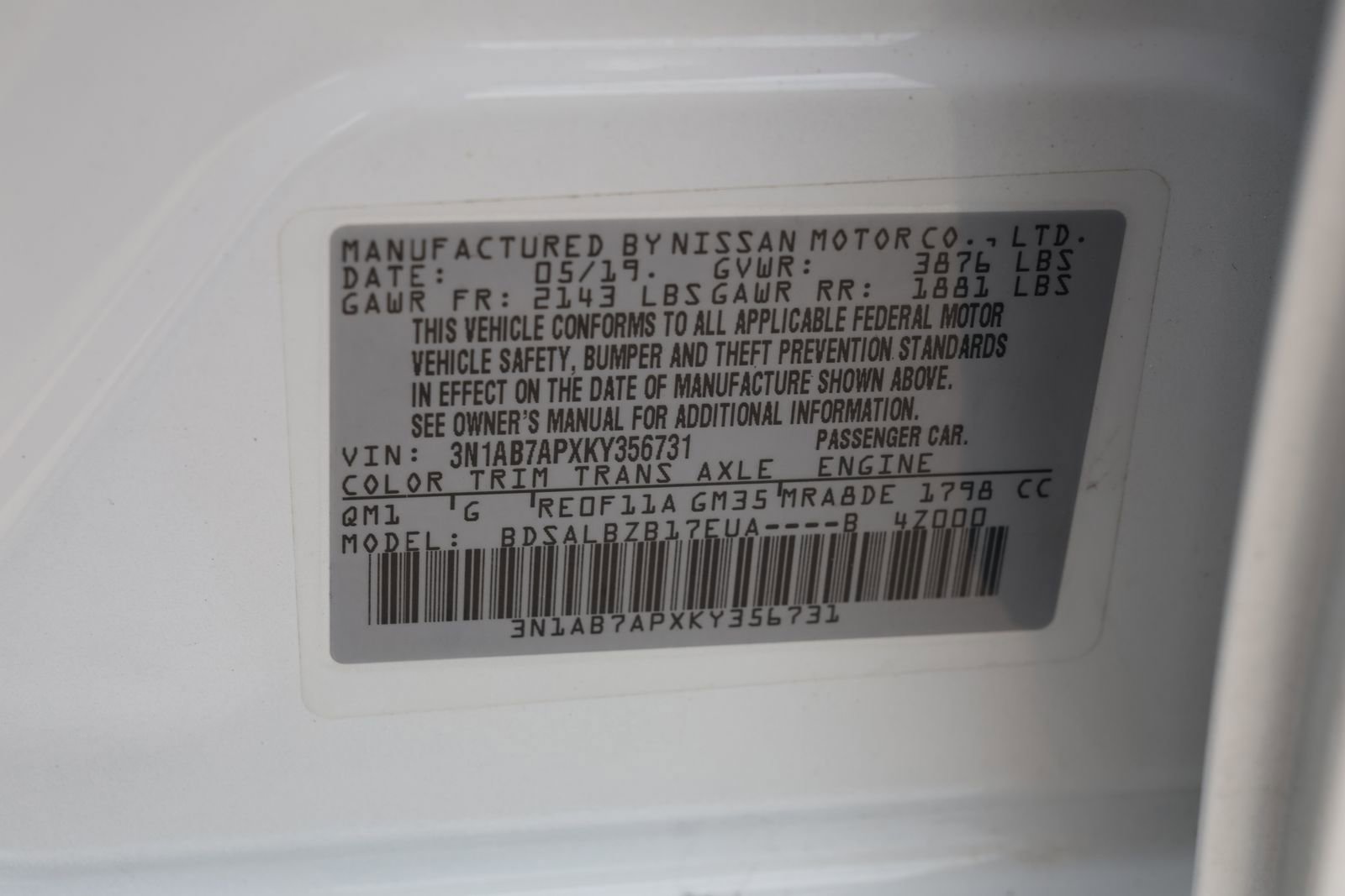 Used 2019 Nissan Sentra S FWD image 32