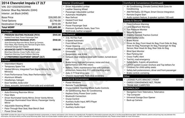 Used 2014 Chevrolet Impala LT w/ Premium Seating Package image 23