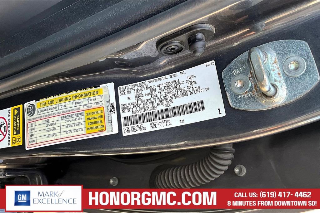 Used 2012 Toyota Tundra 2WD CrewMax w/ Tow Pkg image 19