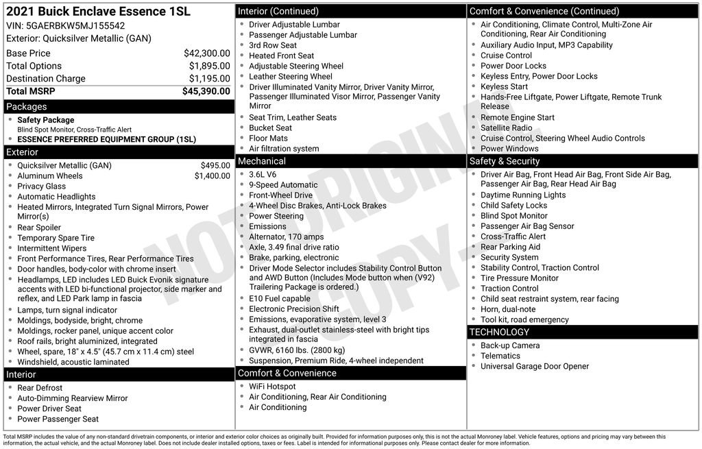 Used 2021 Buick Enclave Essence image 5