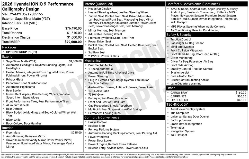 New 2026 Hyundai Ioniq 9 Calligraphy image 6