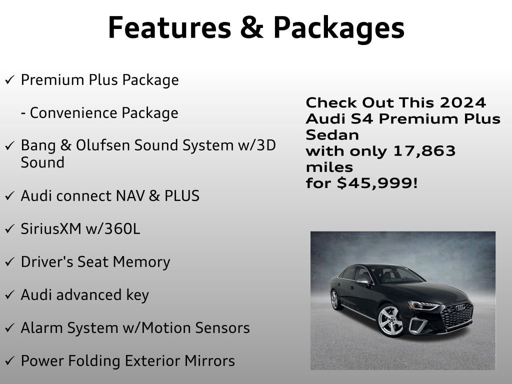 Used 2024 Audi S4 Premium Plus w/ Premium Plus Package image 24
