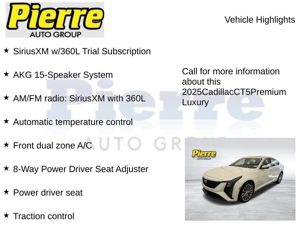Used 2025 Cadillac CT5 Premium Luxury w/ Sun And Sound Package AWD/4WD image 14