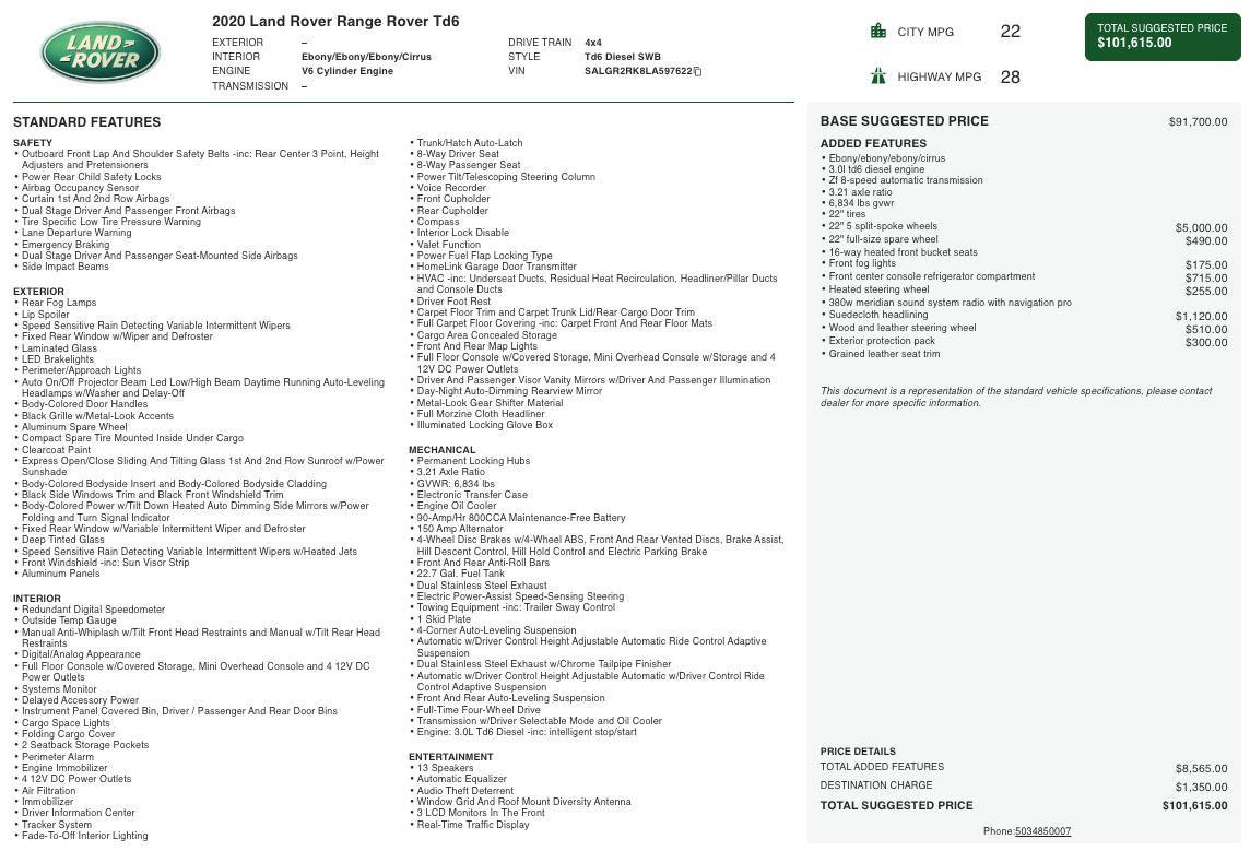 Used 2020 Land Rover Range Rover image 5