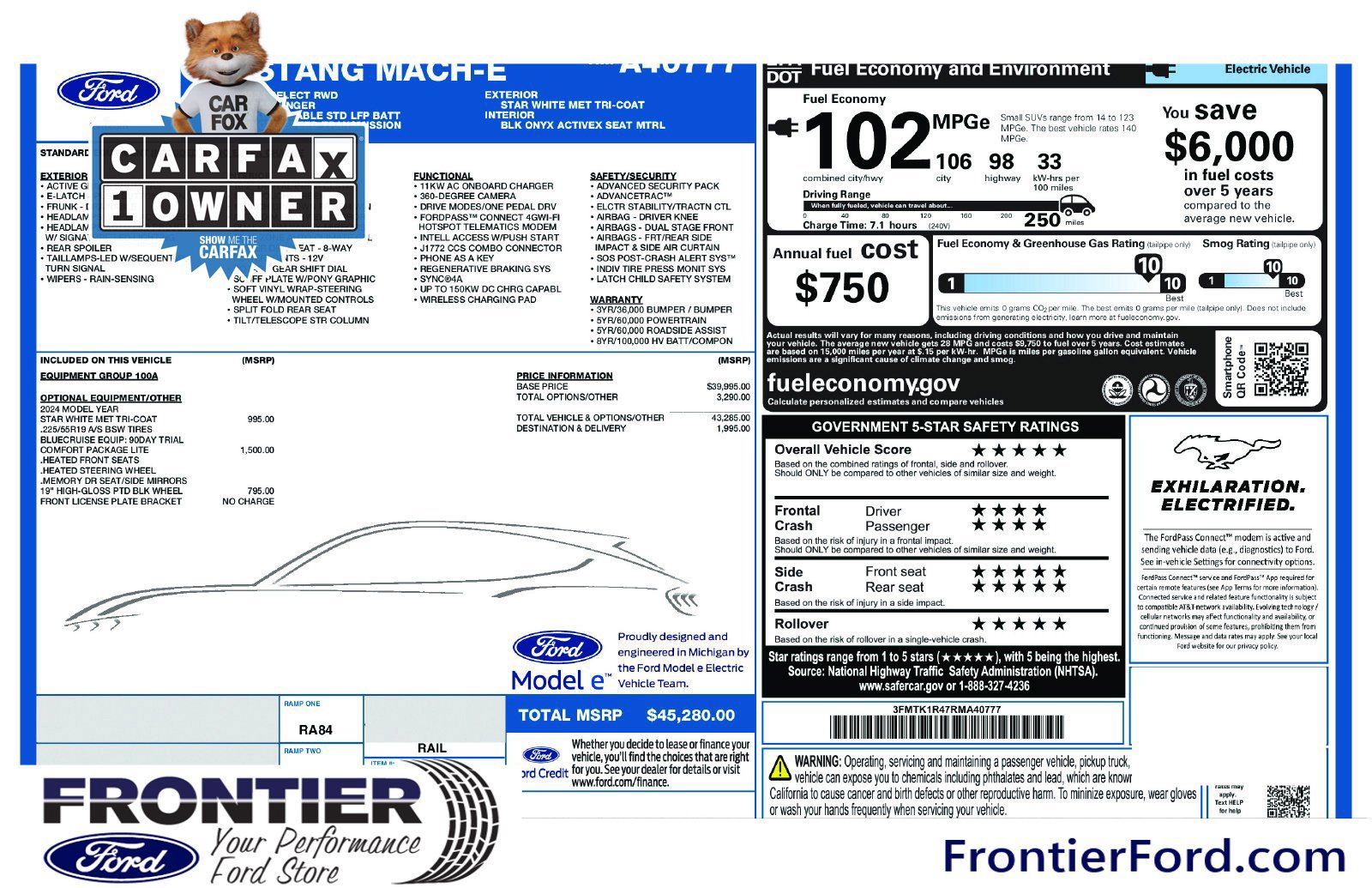 Used 2024 Ford Mustang Mach-E Select w/ Comfort Package Lite RWD image 12