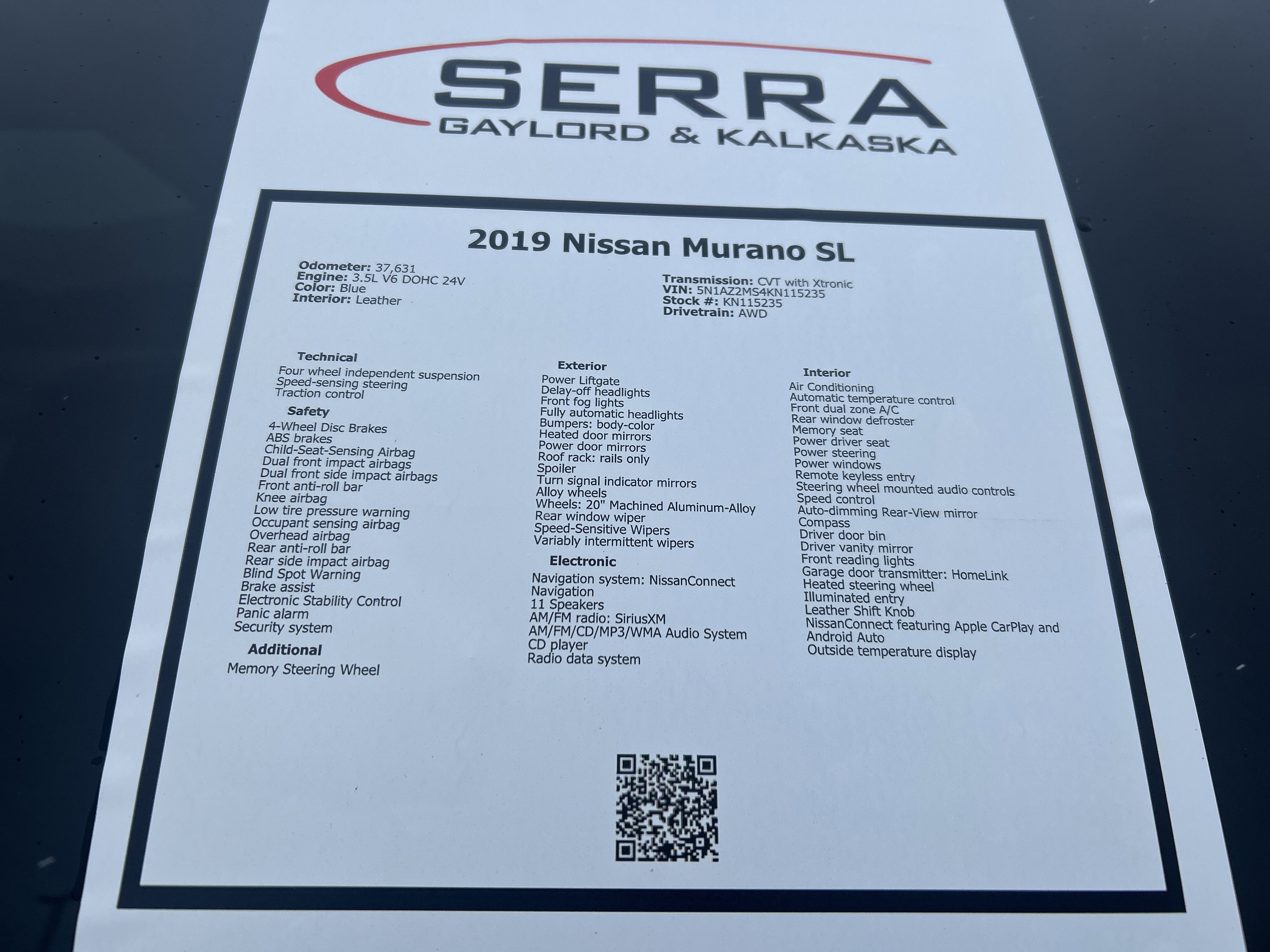 Used 2019 Nissan Murano SL image 25